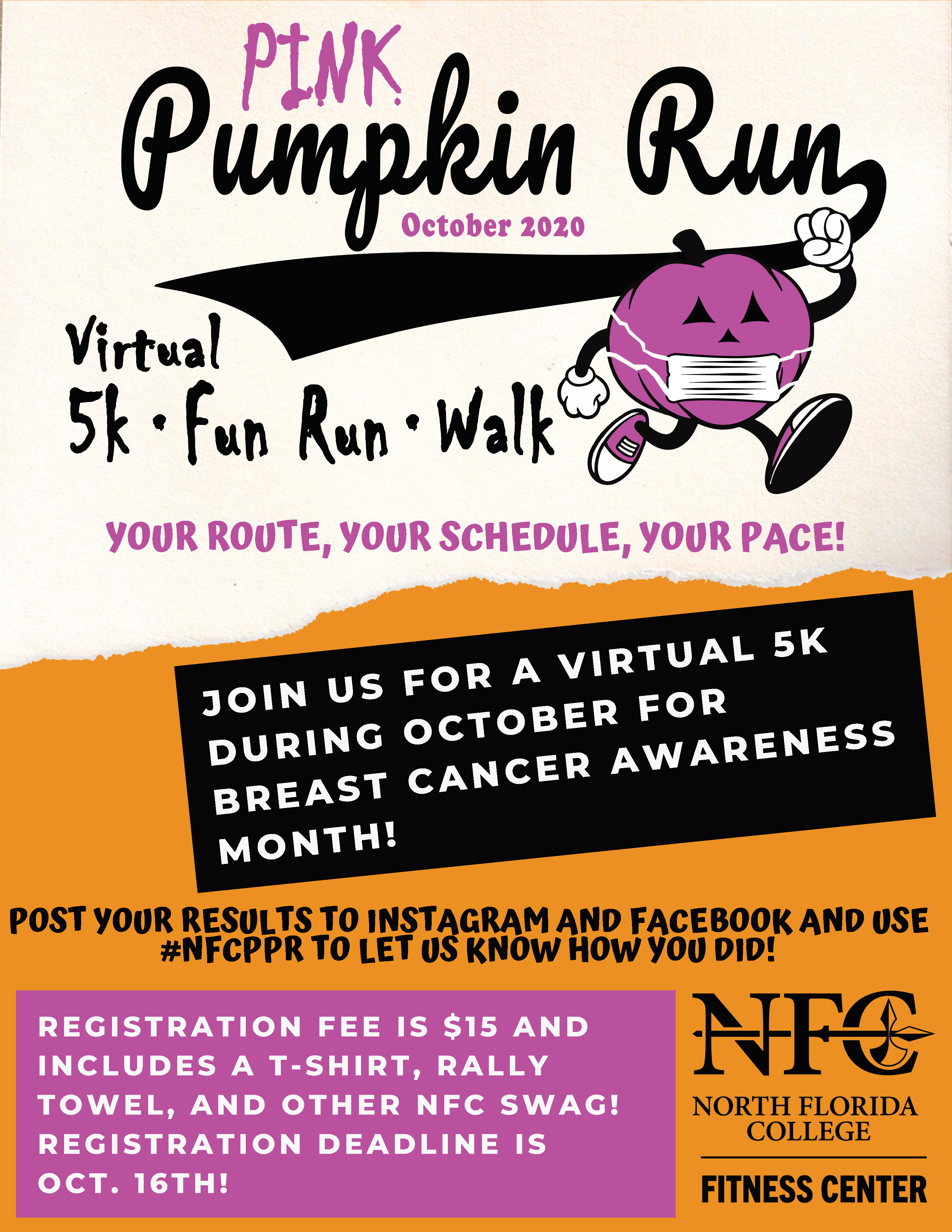 NFC Hosts Pink Pumpkin Run Virtual 5K